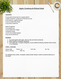 Apple cranberry walnut salad