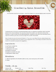 Cranberry Spice Smoothie