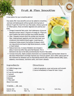 Fruit and Flax Smoothie