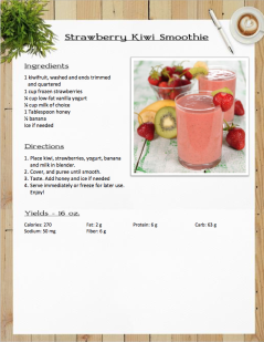 Strawberry Kiwi Smoothie