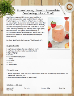 Strawberry Peach Smoothie