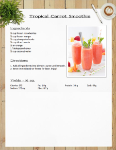 Tropical Carrot Smoothie