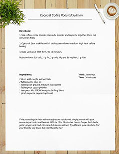 Cocoa and Coffee Roasted Salmon