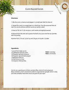 Cumin Roasted Carrots