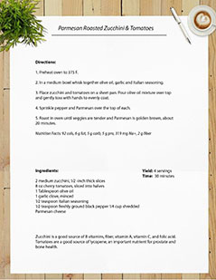 Parmesan Roasted Zucchini Tomatoes