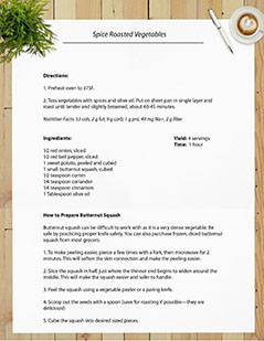 Spice Roasted Vegetables