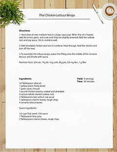 Thai Chicken Lettuce Wraps